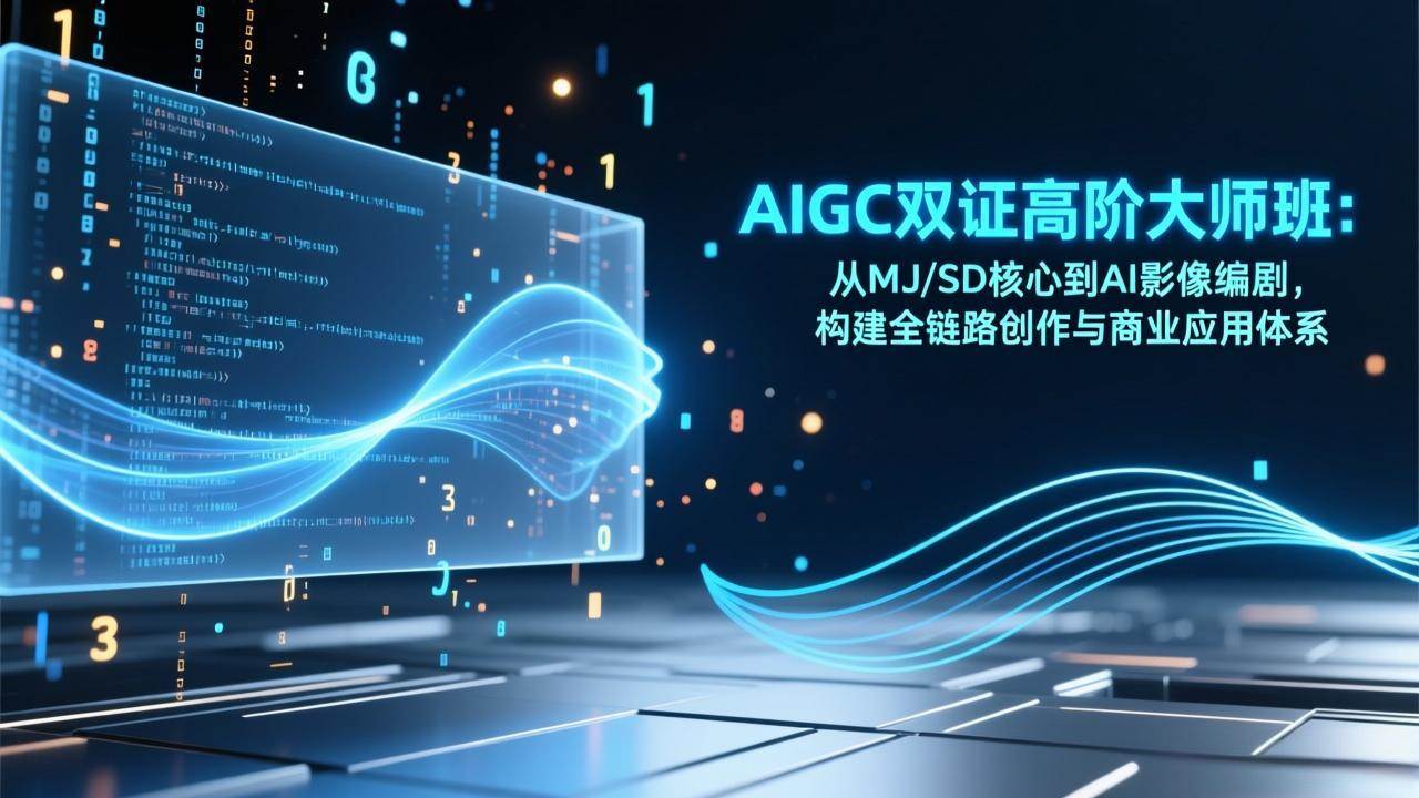 （17198期）AIGC双证高阶大师班：从MJ/SD核心到AI影像编剧，构建全链路创作与商业应用体系-驿想项目网