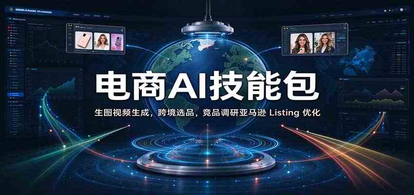 电商AI技能包：生图视频生成，跨境选品，竞品调研亚马逊 Listing 优化-驿想项目网