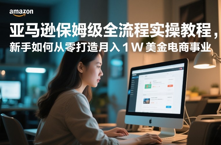 亚马逊保姆级全流程实操教程，新手如何从零打造月入1W美金电商事业-驿想项目网