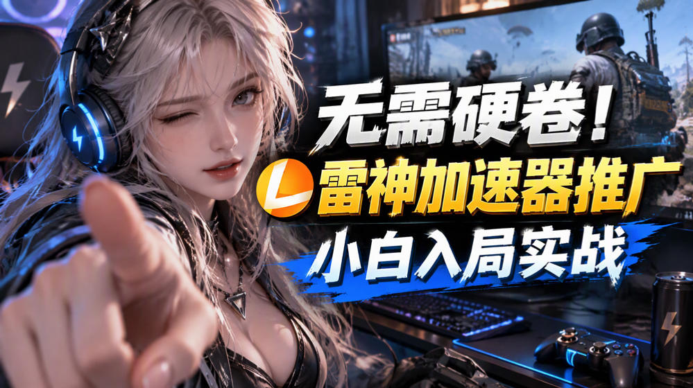 无需硬卷！雷神加速器推广，小白入局实战一天也能几十r-驿想项目网