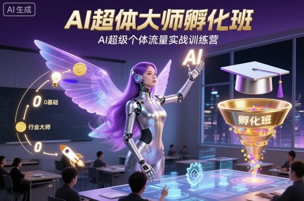 AI超体大师孵化班,AI超级个体流量实战训练营-驿想项目网