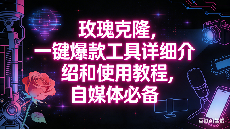 (16811期)玫瑰克隆工具,自媒体必备神器,一键爆款,详细介绍和使用教程-驿想项目网