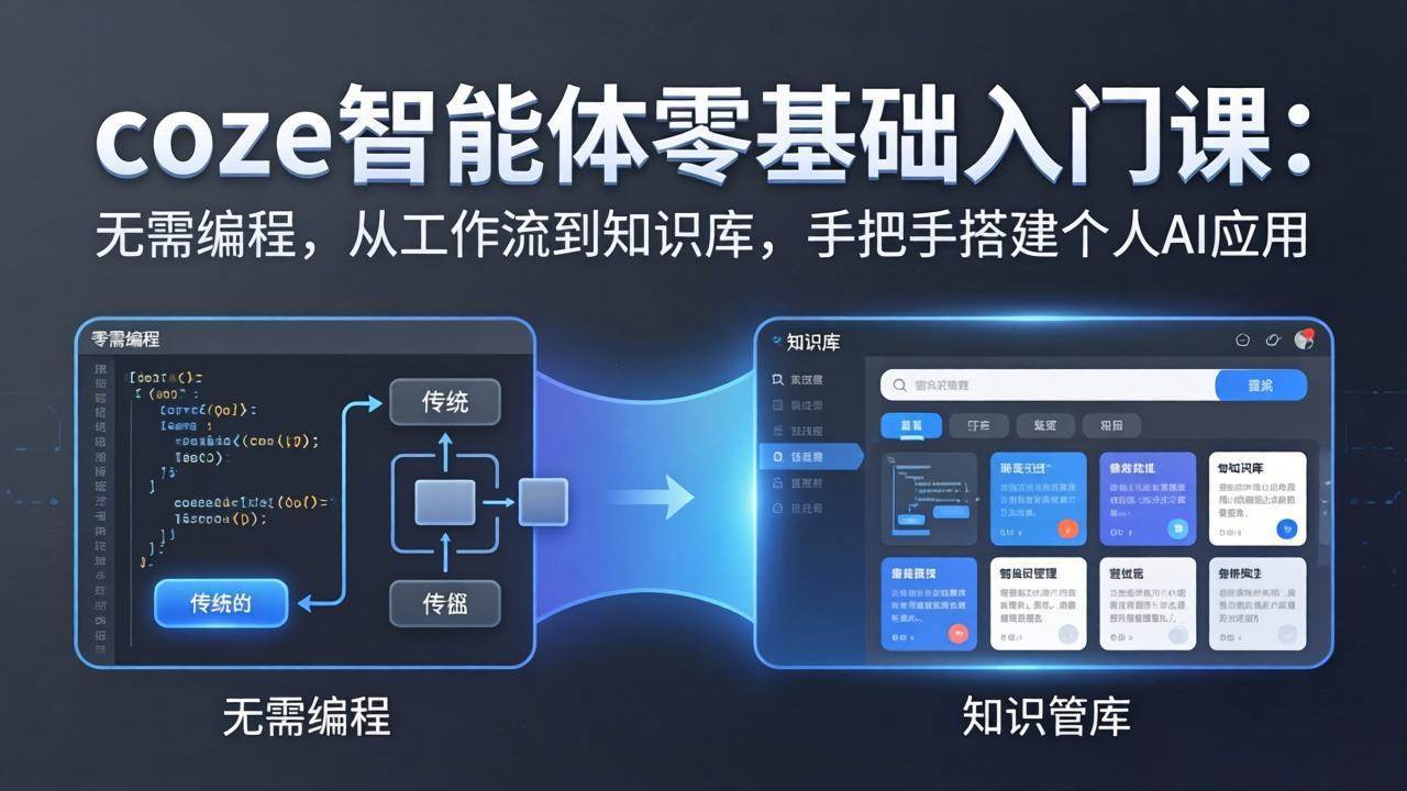 （17775期）coze智能体零基础入门课：无需编程，从工作流到知识库，手把手搭建个人AI应用-驿想项目网