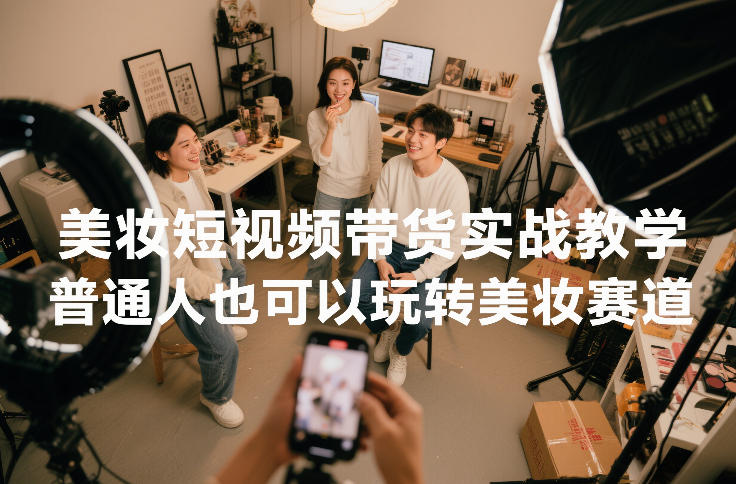 美妆短视频带货实战教学，普通人也可以玩转美妆赛道-驿想项目网