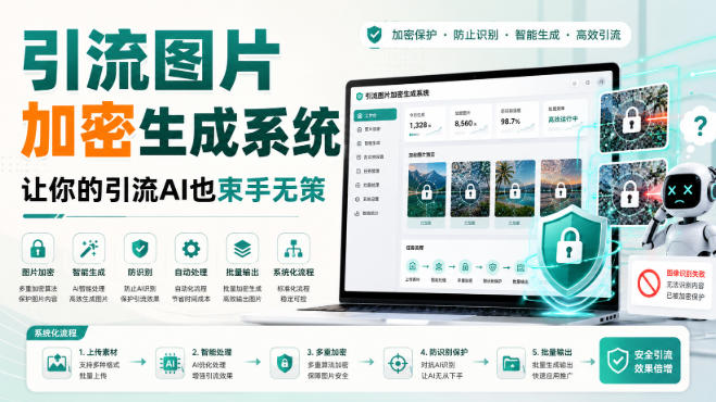 引流图片加密生成系统，让你的引流AI也束手无策-驿想项目网