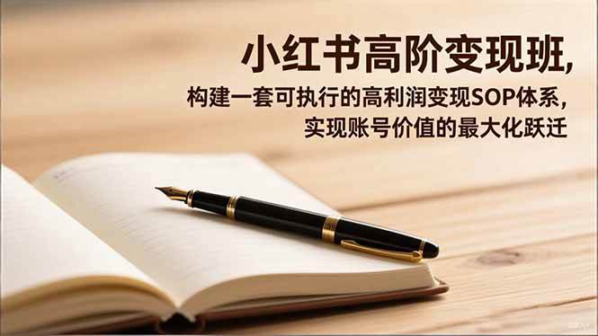 （16633期）小红书高阶变现班，构建一套可执行的高利润变现SOP体系，实现账号价值的最大化跃迁-驿想项目网