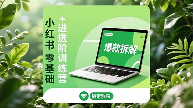 (16801期)小红书零基础+高阶训练营:安全养号、爆款拆解、长效运营,实现稳定涨粉与变现-驿想项目网