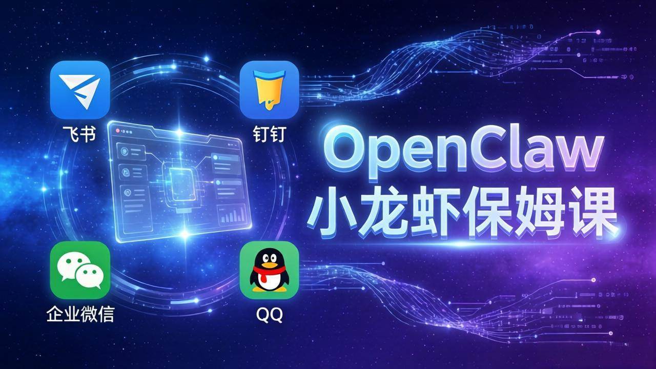 （17614期）OpenClaw小龙虾保姆课： Windows/macOS/Linux/Docker全系统安装，飞书+钉钉+企业微信+QQ 全接入-驿想项目网