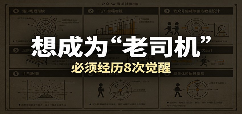 某公众号付费文章:想成为“老司机”,必须经历8次觉醒-驿想项目网
