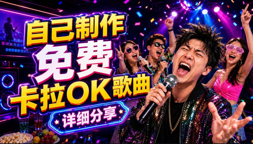 零基础AI制作免费卡拉OK视频教程，从歌曲生成、音轨分离到字幕制作、视频导出，手把手教学-驿想项目网
