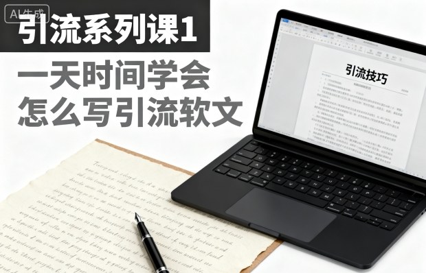 引流系列课1,一天时间学会怎么写引流软文-驿想项目网