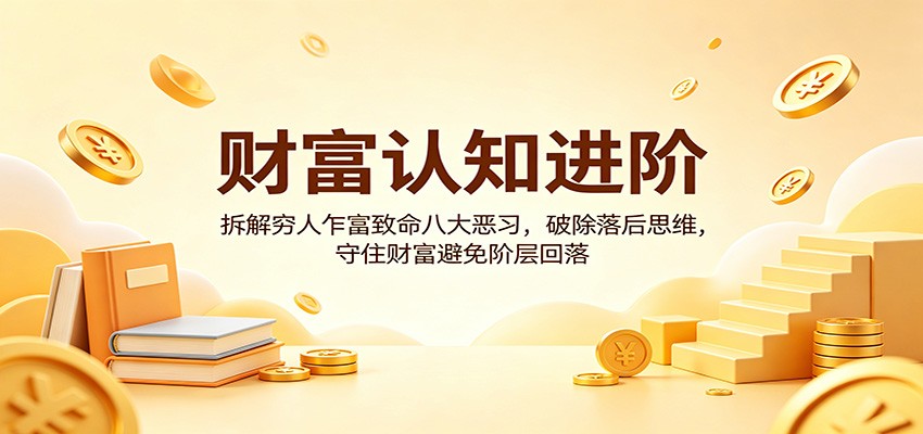 财富认知进阶：拆解穷人乍富致命八大恶习，破除落后思维，守住财富避免阶层回落-驿想项目网