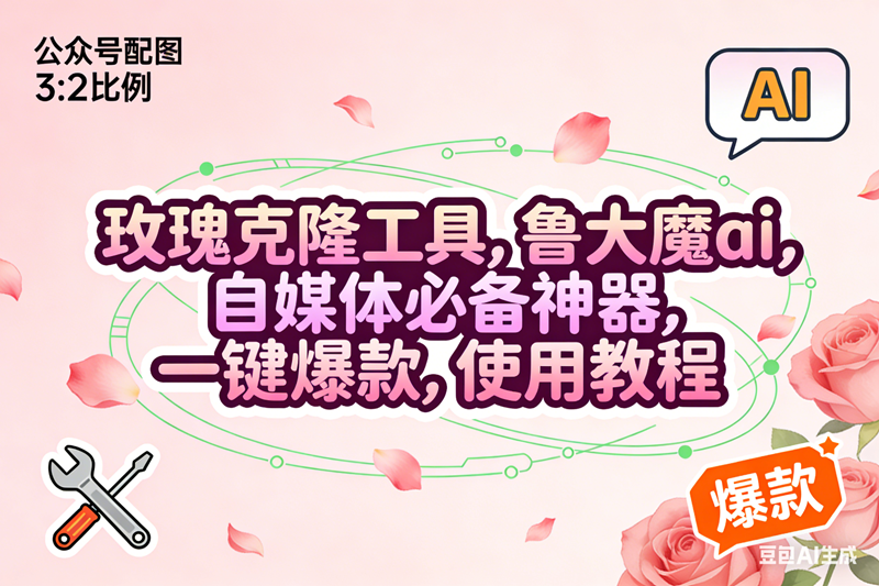 (16859期)玫瑰克隆,鲁大魔ai,自媒体必备神器,一键爆款工具,详细使用教程-驿想项目网