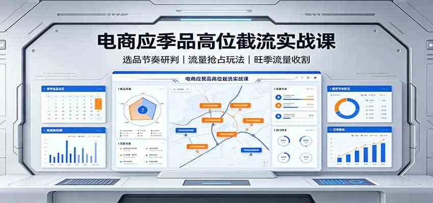 电商应季品高位截流实战课:选品节奏研判,流量抢占玩法,旺季流量收割-驿想项目网