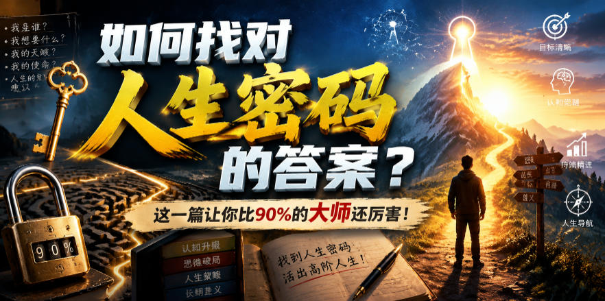 付费文章：如何找对人生密码的答案？这一篇让你比90%的大师还厉害！-驿想项目网