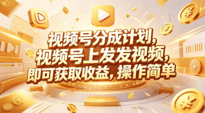 视频号分成计划，599元众筹的Red团队课程，视频号上发发视频，即可获取收益，操作简单-驿想项目网