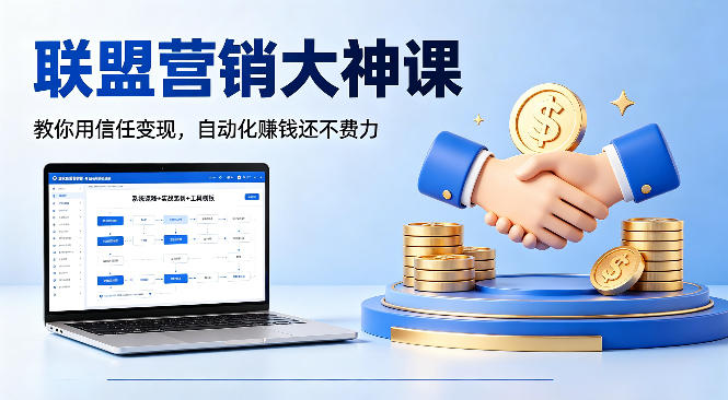 联盟营销大神课，教你用信任变现，自动化賺钱还不费力【原创双语字幕】-驿想项目网