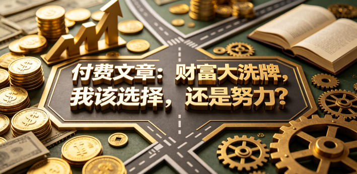 付费文章：财富大洗牌，我该选择，还是努力？-驿想项目网