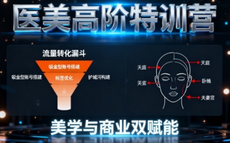0-1000W医美高阶特训营课程,美学与商业双赋能-驿想项目网