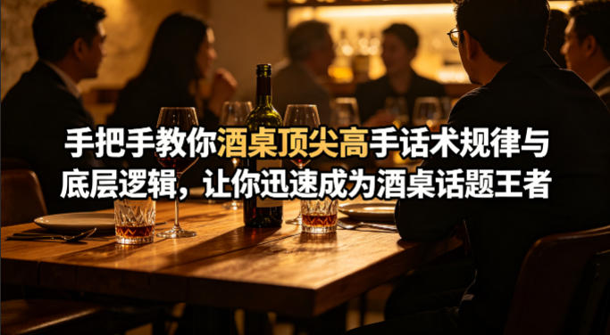 付费文章:手把手教你酒桌顶尖高手话术规律与底层逻辑,让你迅速成为酒桌话题王者(二十年全网独家经验分享)-驿想项目网