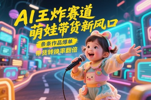 AI王炸赛道,萌娃带货新风口,条条作品爆单,带货转换率翻倍,核心逻辑拆解-驿想项目网