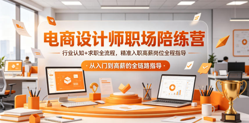 电商设计师职场陪练营，行业认知+求职全流程，精准入职高薪岗位全程指导-驿想项目网