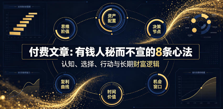付费文章：有钱人秘而不宣的8条心法-驿想项目网