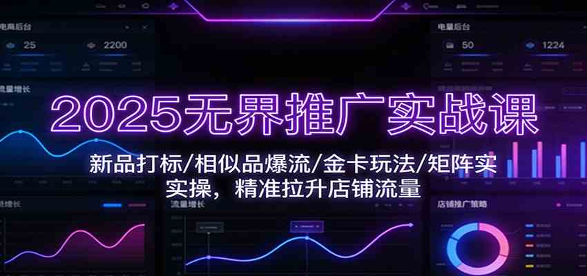 2025无界推广实战课：新品打标/相似品爆流/金卡玩法/矩阵实操，精准拉升店铺流量-驿想项目网