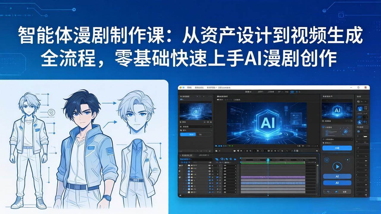 （17709期）智能体漫剧制作课：从资产设计到视频生成全流程，零基础快速上手AI漫剧创作-驿想项目网