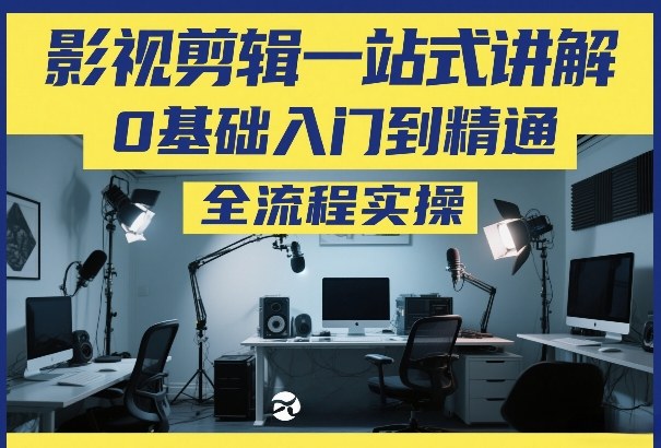 影视剪辑一站式讲解，0基础入门到精通，全流程实操-驿想项目网
