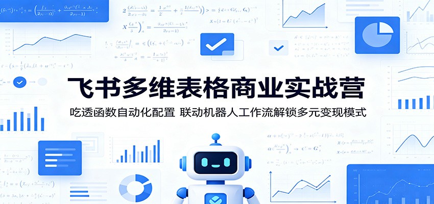 飞书多维表格商业实战营：吃透函数自动化配置，联动机器人工作流解锁多元变现模式-驿想项目网