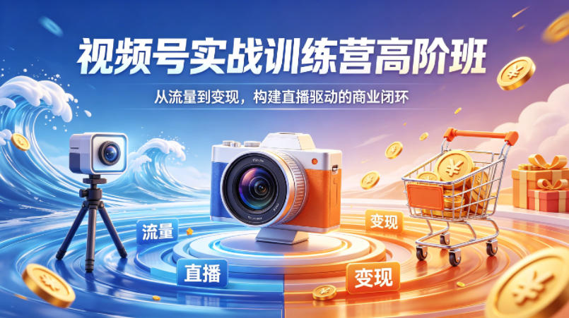 视频号实战训练营高阶班，从流量到变现，构建直播驱动的商业闭环（26年4月）-驿想项目网