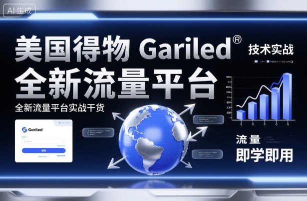 美国得物Gariled技术实战，全新流量平台实战干货，即学即用-驿想项目网