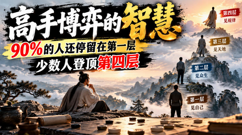 付费文章：高手博弈的智慧，90%的人还停留在第一层，少数人登顶第四层-驿想项目网