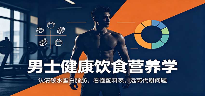 男士健康饮食营养学：认清碳水蛋白脂肪，看懂配料表，远离代谢问题-驿想项目网