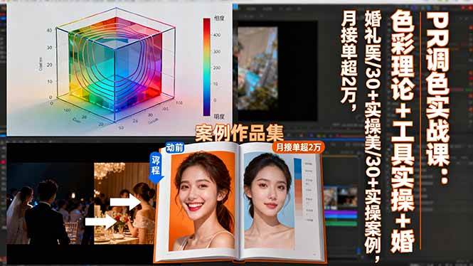 (16336期)PR调色实战课:色彩理论+工具实操+婚礼医美/30+实操案例,月接单超2万-驿想项目网