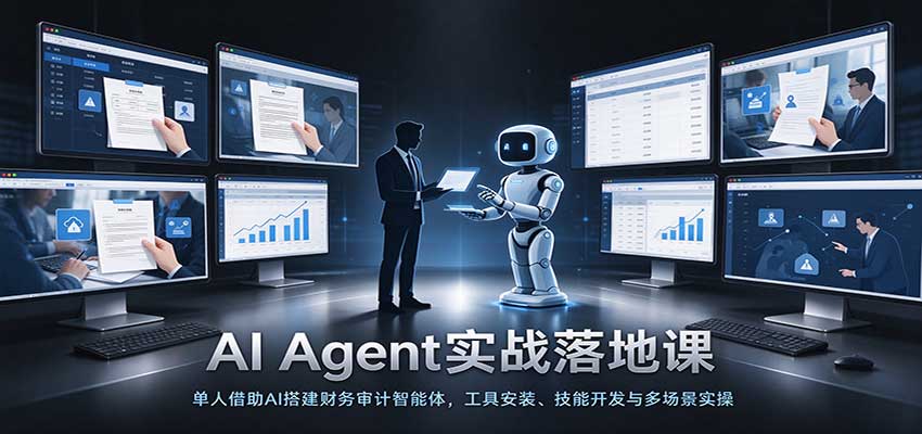AI Agent实战落地课：单人借助AI搭建财务审计智能体，工具安装、技能开发与多场景实操-驿想项目网