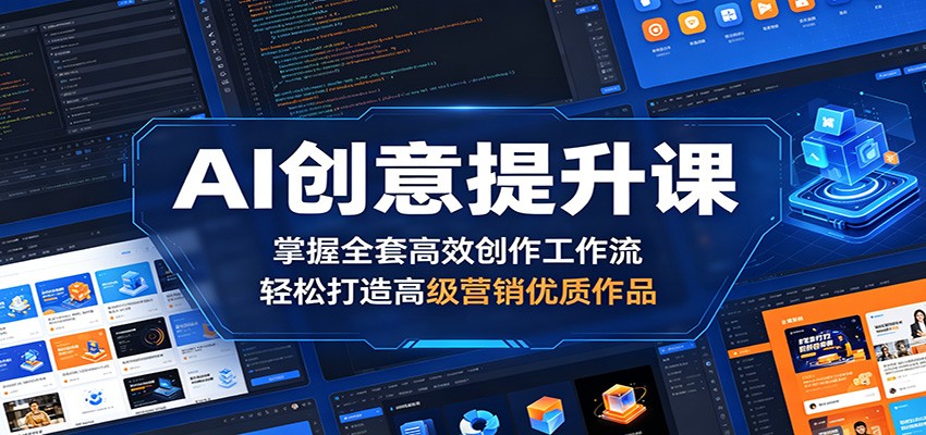 AI创意提升课：掌握全套高效创作工作流，轻松打造高级营销优质作品-驿想项目网