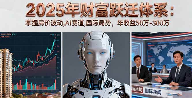 (16217期)2025年财富跃迁体系:掌握房价波动,AI赛道,国际局势,年收益50万-300万-驿想项目网