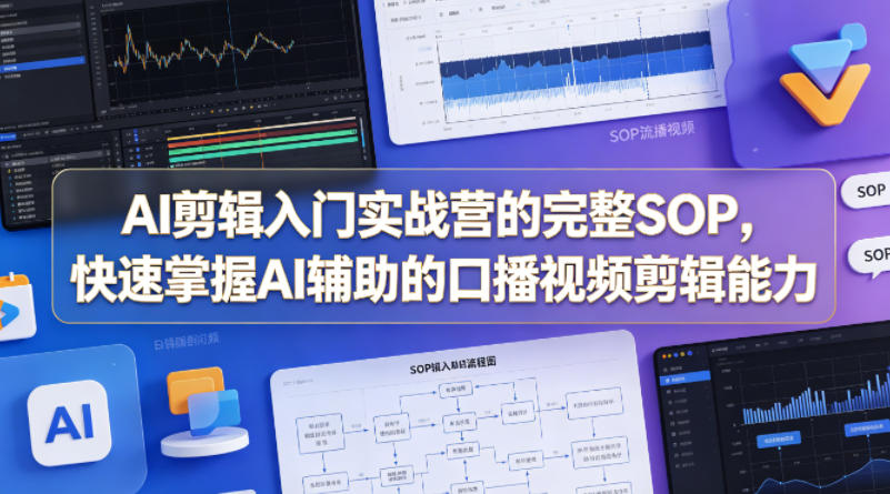 AI剪辑入门实战营的完整SOP，快速掌握AI辅助的口播视频剪辑能力-驿想项目网