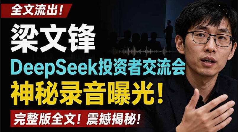 全文流出梁文锋DeepSeek投资者交流会神秘录音曝光，感兴趣的抓紧看【PDF文档】-驿想项目网
