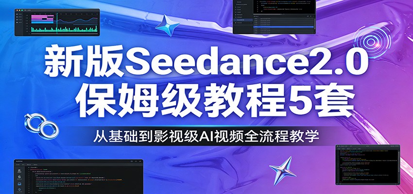 新版Seedance2.0保姆级教程5套:从基础到影视级AI视频全流程教学-驿想项目网