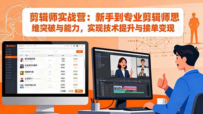 (16347期)剪辑师实战营:新手到专业剪辑师思维突破与能力,实现技术提升与接单变现-驿想项目网