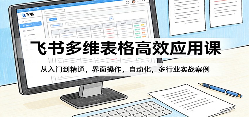 飞书多维表格高效应用课：从入门到精通，界面操作，自动化，多行业实战案例-驿想项目网