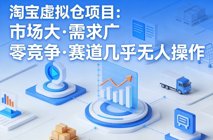 淘宝虚拟仓项目，市场大，需求广，零竞争，赛道几乎没人操作（更新0410）-驿想项目网