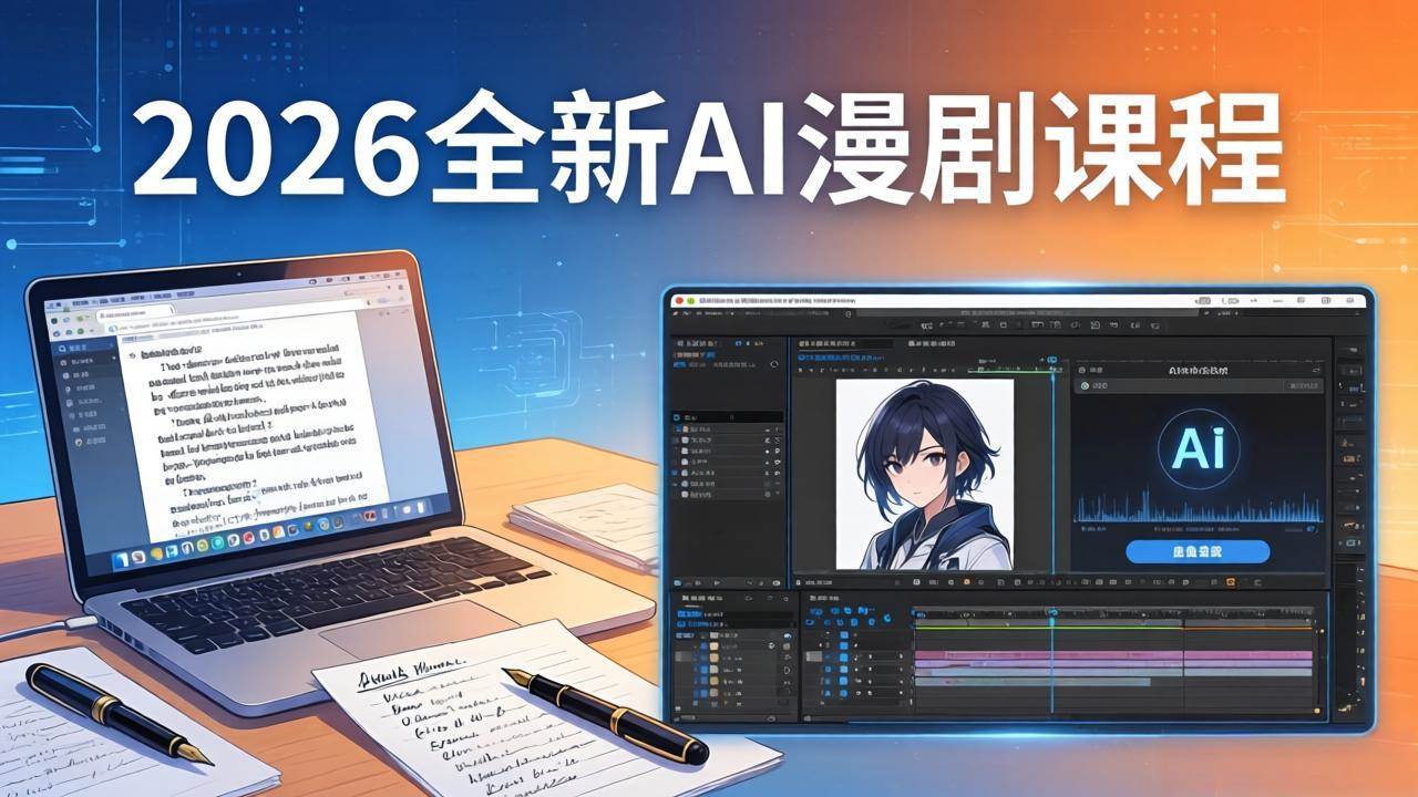 （17893期）2026全新AI漫剧课程：覆盖创作全链路，教你写作分镜剪辑配音一站式打造漫剧作品-驿想项目网