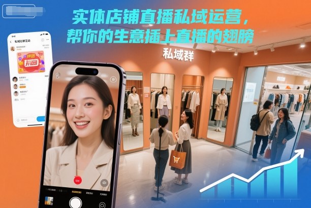 实体店铺直播私域运营,帮你的生意插上直播的翅膀-驿想项目网