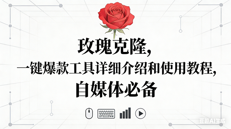 (16811期)玫瑰克隆神器,自媒体必备,一键爆款工具详细介绍和使用教程-驿想项目网