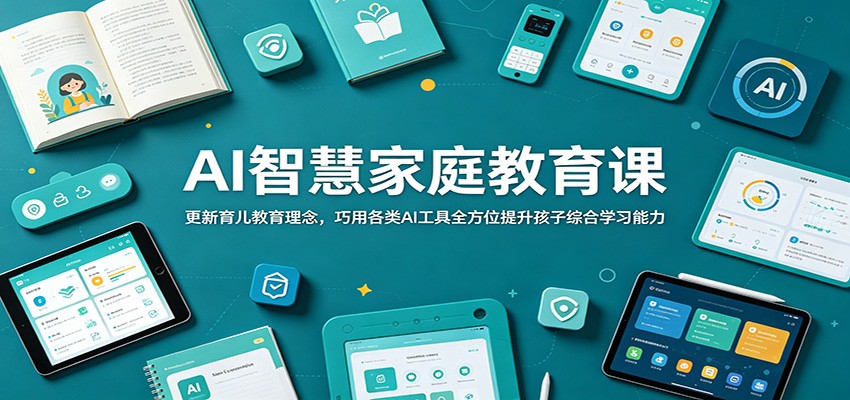 AI智慧家庭教育课:更新育儿教育理念,巧用各类AI工具全方位提升孩子综合学习能力-驿想项目网