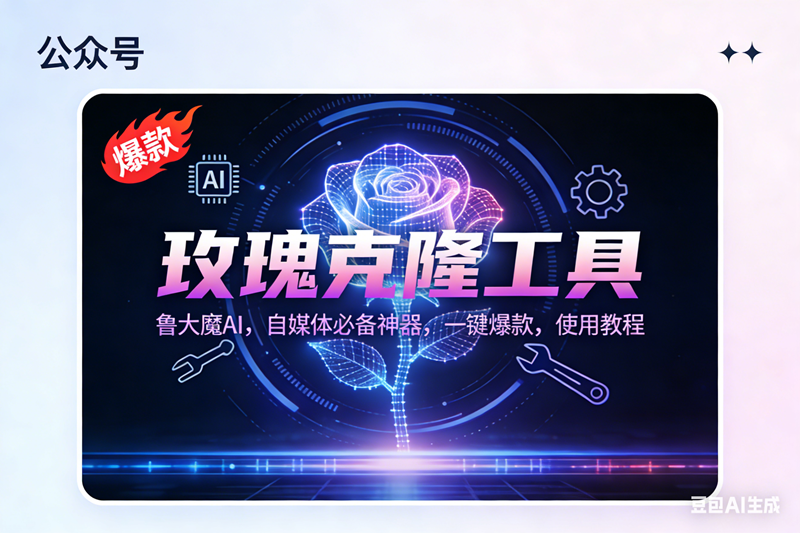（16881期）玫瑰克隆神器，鲁大魔ai，自媒体必备，一键爆款工具，详细教程-驿想项目网